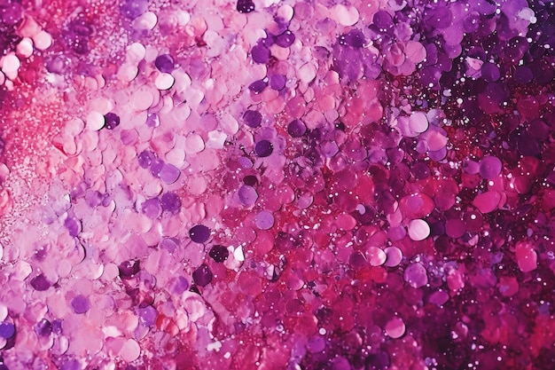 Um fundo de glitter roxo e rosa com um fundo roxo.