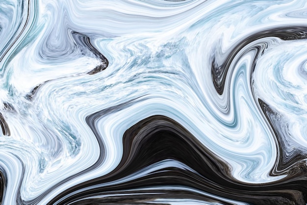 Um fundo de mármore azul e branco com um padrão de mármore preto e branco.