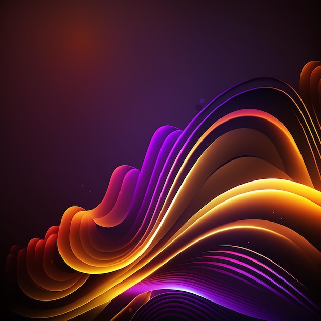 Um fundo de onda colorido que está iluminado.