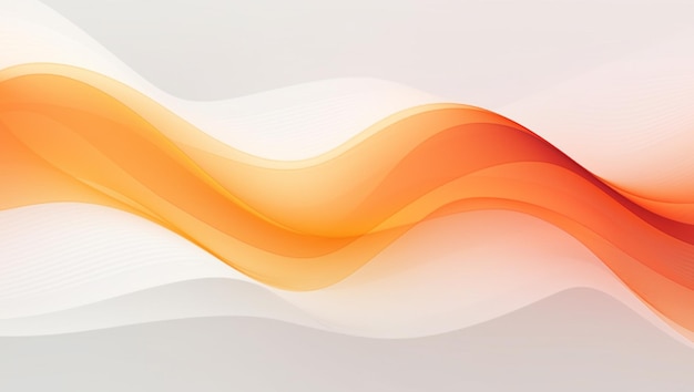 Um fundo de onda laranja com um fundo abstrato branco