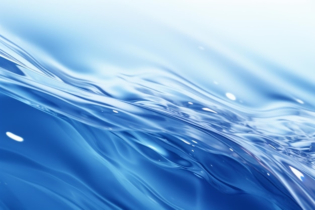 Um fundo de ondas azuis com gotas de água oferece uma sensação de serenidade