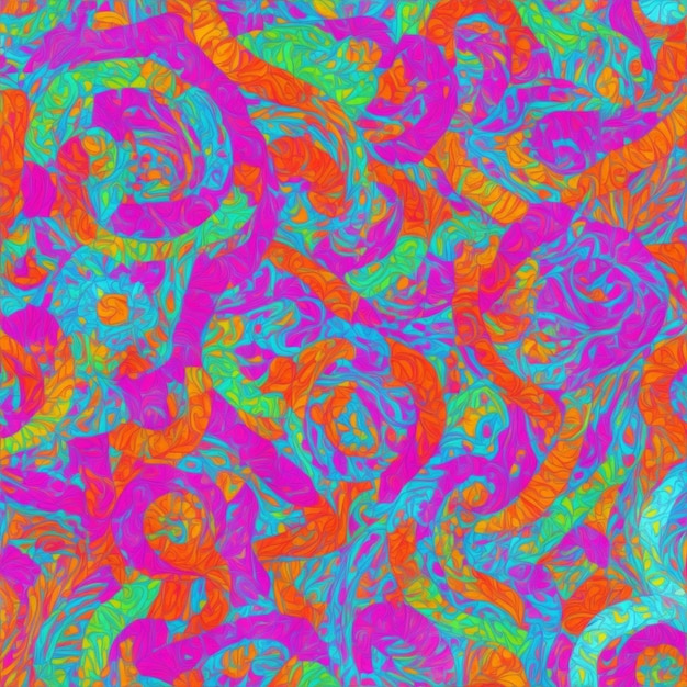 Um fundo de padrão caleidoscópico de cores vibrantes gerado por ai