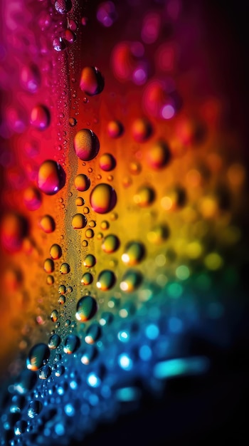 Um fundo de textura de gotas multicoloridas