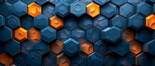 Foto um fundo hexagonal 3d