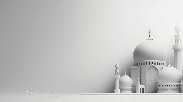 Foto um fundo islâmico para uma mesquita em cinza um fundo para o ramadan