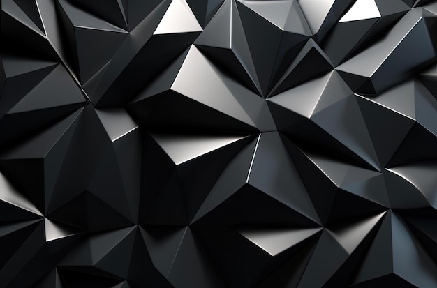 um fundo poligonal abstrato preto