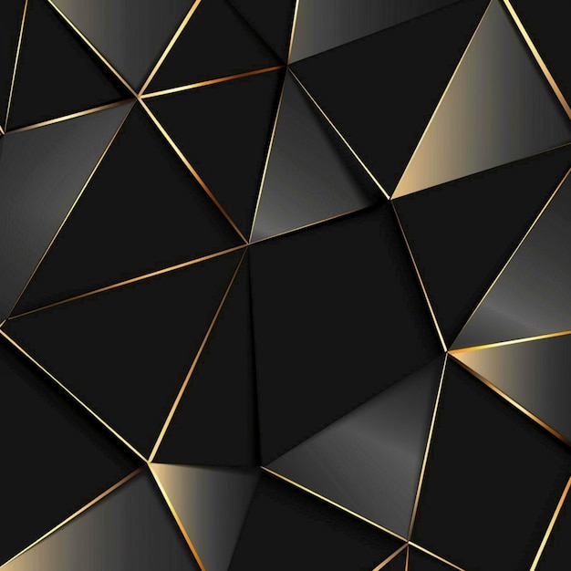 um fundo preto com diamantes dourados e pretos