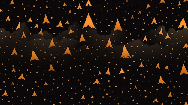 um fundo preto com triângulos laranja