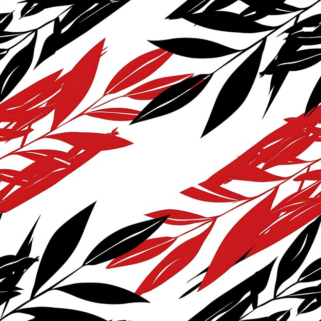 um fundo preto e branco com penas vermelhas e pretas e penas vermelhas
