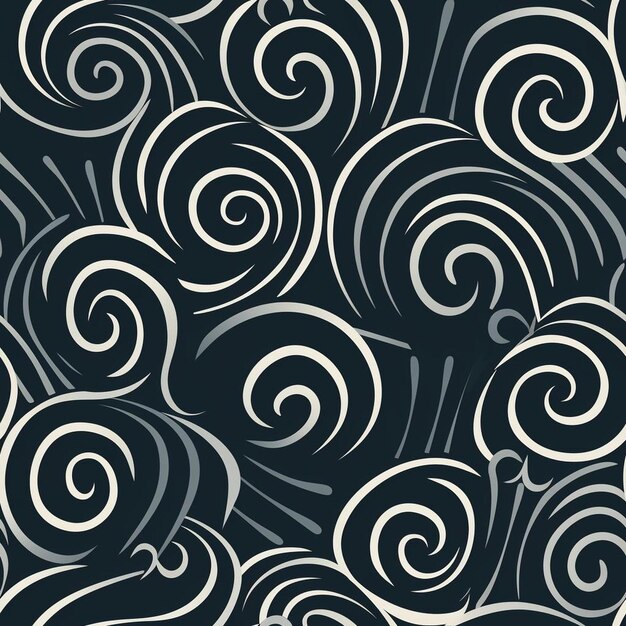 Um fundo preto e branco com um desenho em espiral.