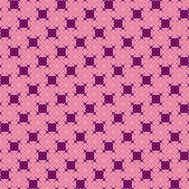 Um fundo rosa e roxo com um padrão de quadrados e losangos.
