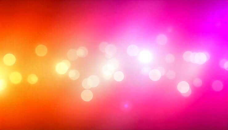 Foto um fundo roxo com um desfocamento de luzes e um fundo rosa