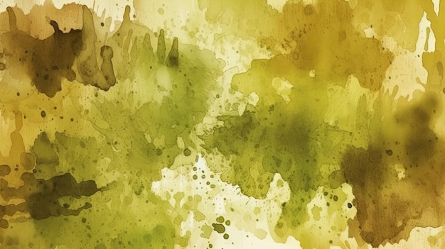 Foto um fundo verde e amarelo com uma pintura em aquarela de fundo verde e amarelo.