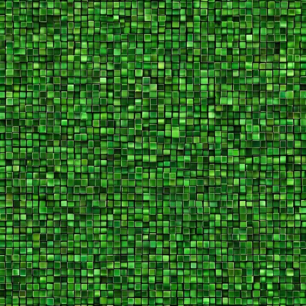 Foto um fundo verde e preto com um padrão de pequenos quadrados verdes