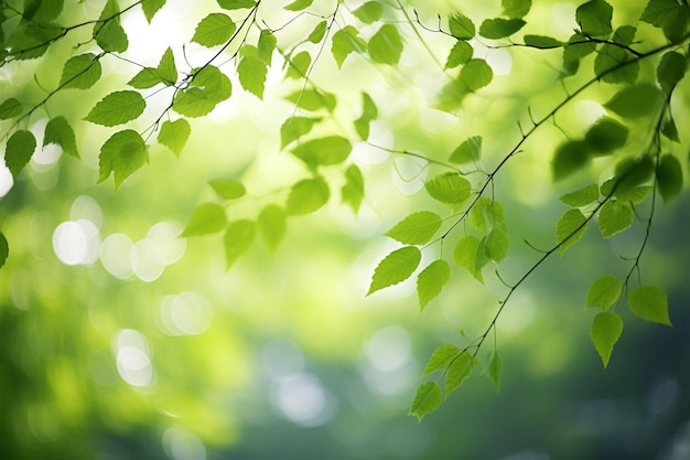 Um fundo verde natural desfocado para o design