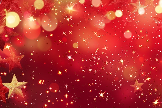 um fundo vermelho com um fundo vermello com estrelas e brilhantes