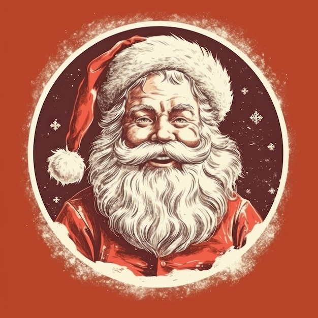 um fundo vermelho com um Papai Noel nele