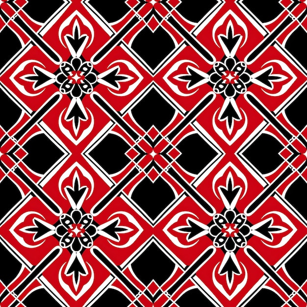 um fundo vermelho e preto com um padrão que diz o nome do no centro