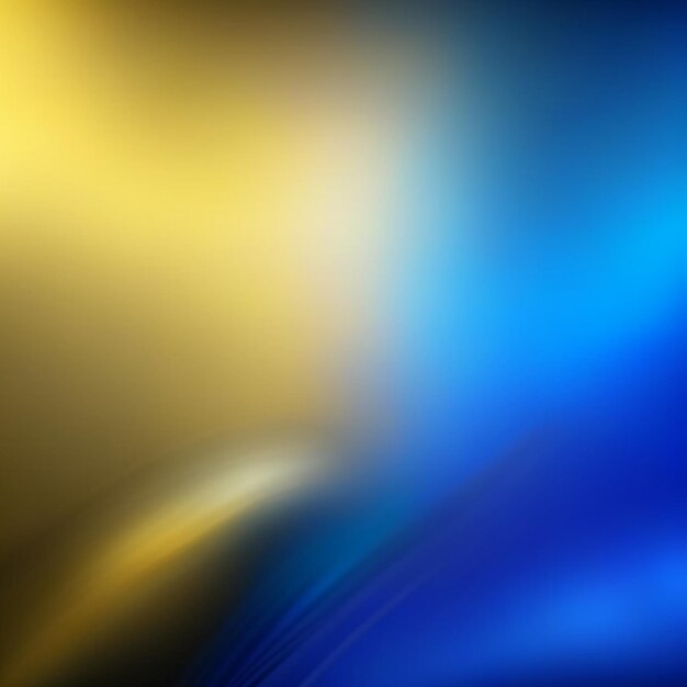 Foto um fundo vívido, dourado e azul, abstrato e desfocado.