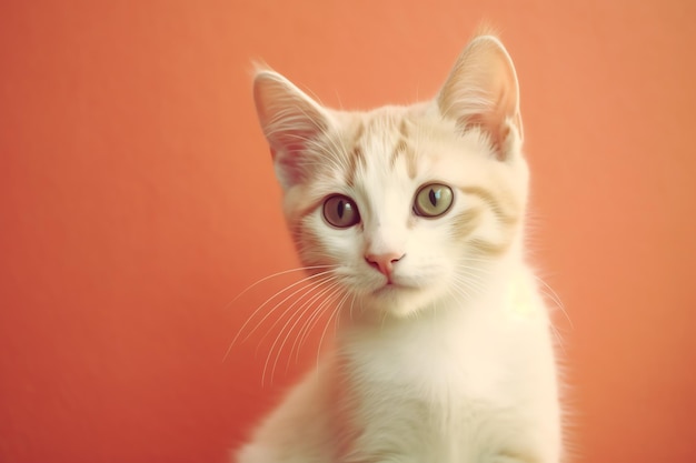 Um gatinho fofinho e fofinho com lindos olhos está sentado ou descansando no dia do gato de pêlo curto britânico