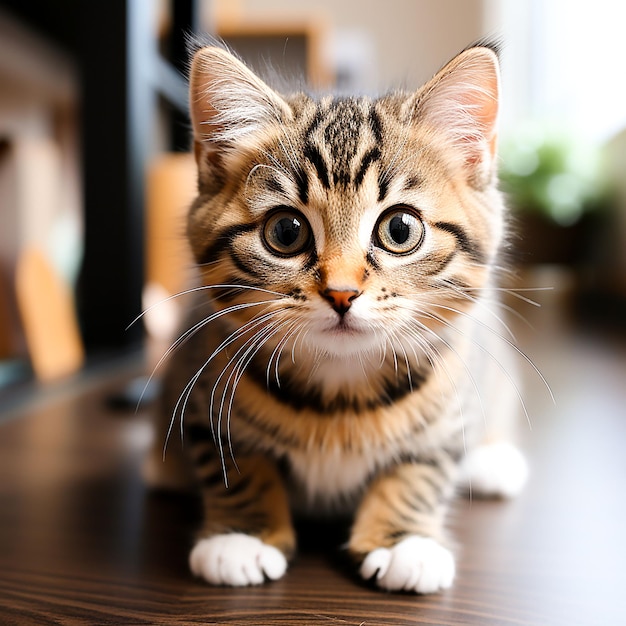 Um gato bonito gerado pela IA.