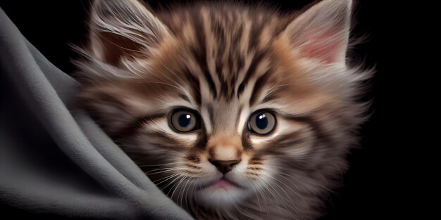 Foto realista de gato fofo gerada por ia