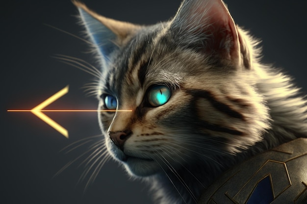 Um gato com um logotipo de Star Trek nele