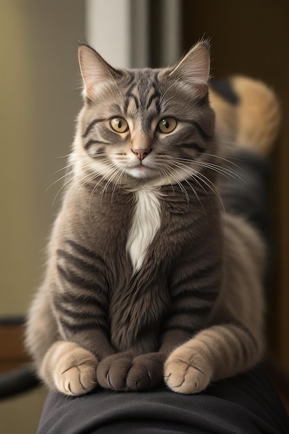 Um gato coon bonito Foto gerada por Ai