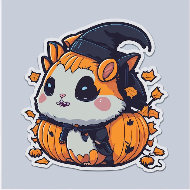 Lindo Chapéu De Bruxa De Anime E Adesivo De Gato Chibi PNG , Animal,  Desenho Animado, Adesivo Imagem PNG e PSD Para Download Gratuito