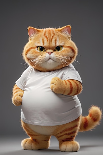 Um gato Garfield gordo e bonito.