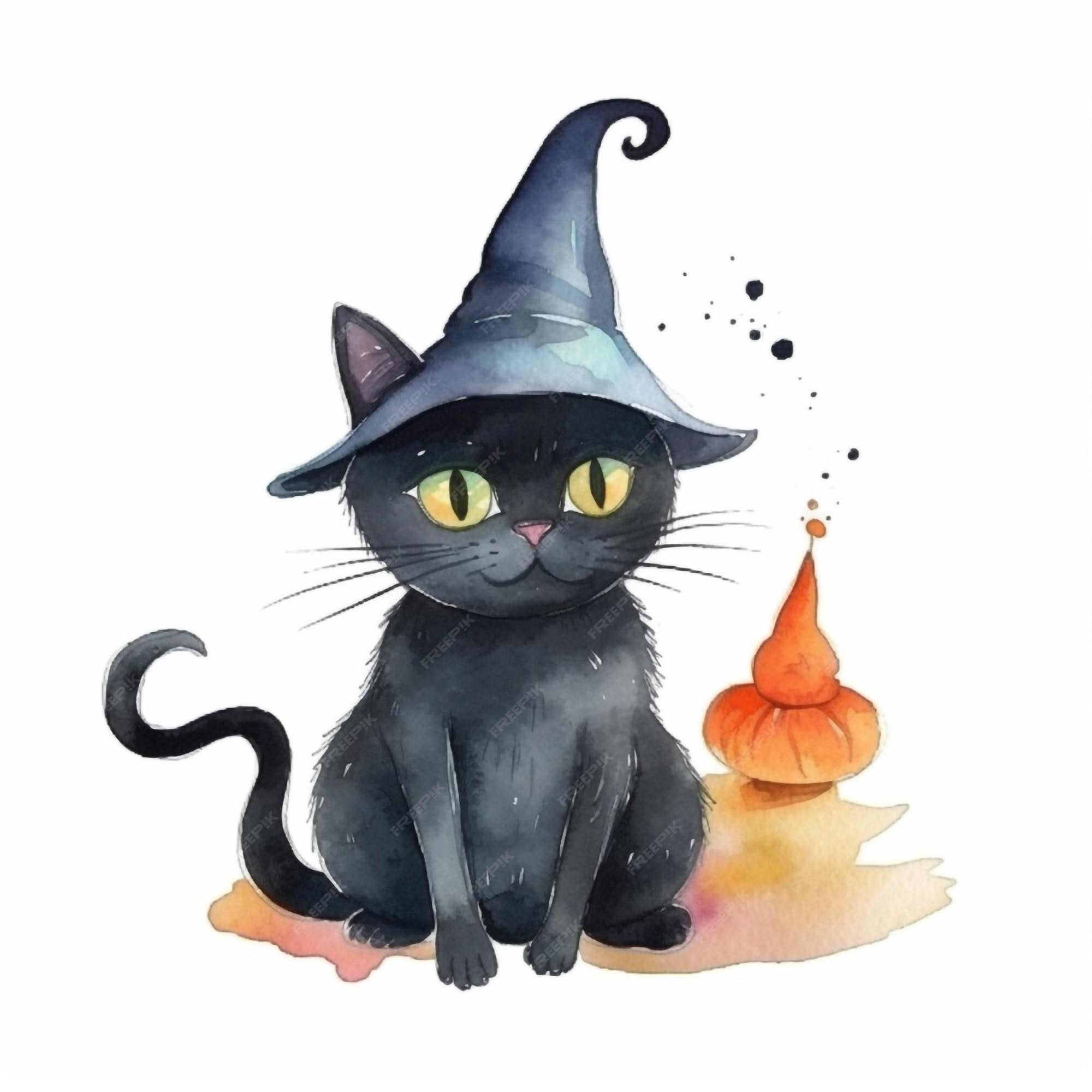 Vetores de Ilustração De Halloween De Uma Bruxa Fofa E Seu Gato Curtindo  Passeio Lunar e mais imagens de Dia das Bruxas - iStock