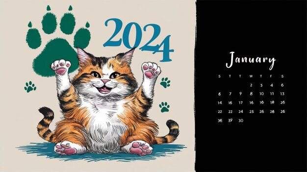 Um gato que tem o ano 2012 nele.