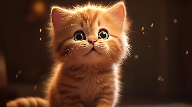 Um gatozinho adorável com olhos perfeitos.