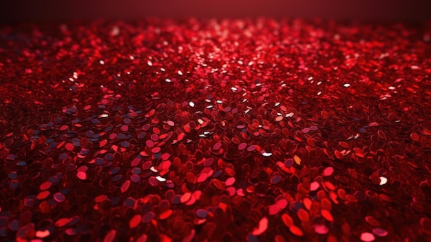 Um glitter vermelho com um fundo vermelho