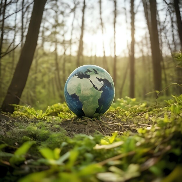 Foto um globo com a palavra terra nele