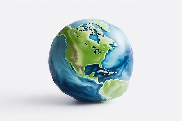 Um globo com o mundo nele