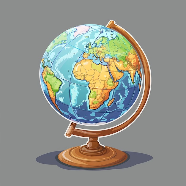 um globo com um globo nele e as palavras o mundo na parte de baixo