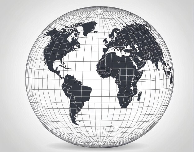 um globo com um mapa do mundo