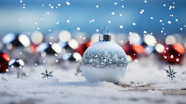 Um globo de neve com uma estrela nele