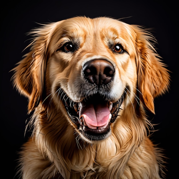 Foto um golden retriever de cão com a palavra cão