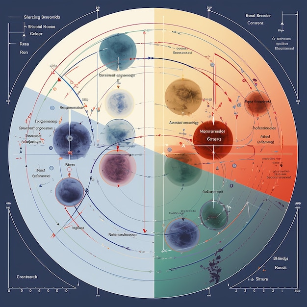 Um gráfico dos refluxos e fluxos do espaço de decisão