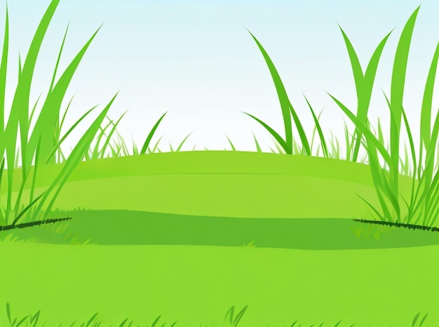 Foto um gramado verde com grama fresca ao ar livre o esplendor da natureza