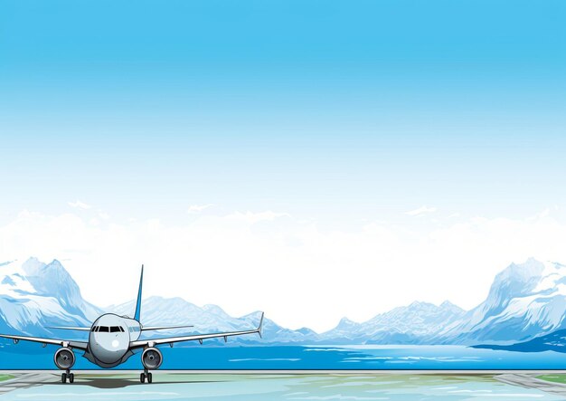 Um grande avião de passageiros sentado no topo de uma pista de aeroporto