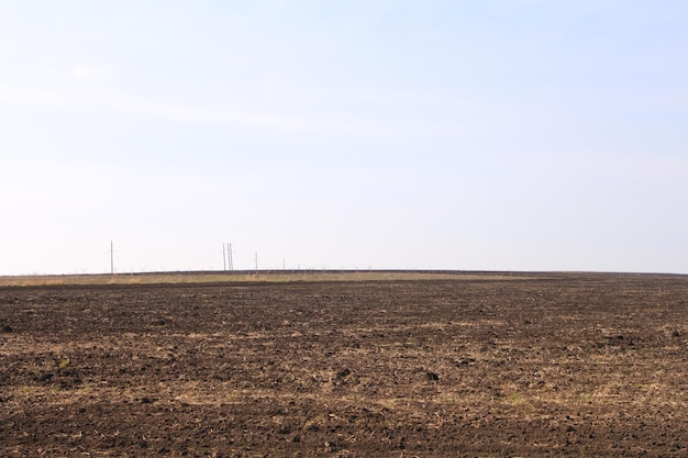 Foto um grande campo plano