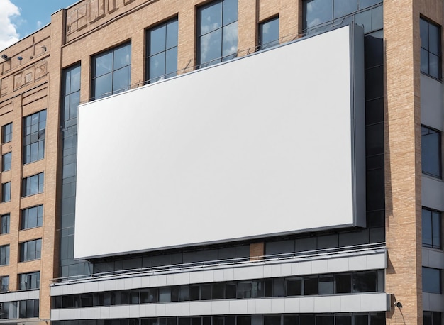 um grande cartaz no lado de um edifício