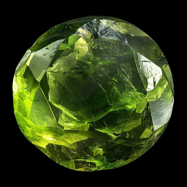 Foto um grande diamante verde é mostrado com um fundo preto