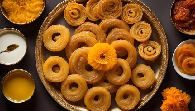 Um grupo de alimentos que inclui uma flor e uma flor