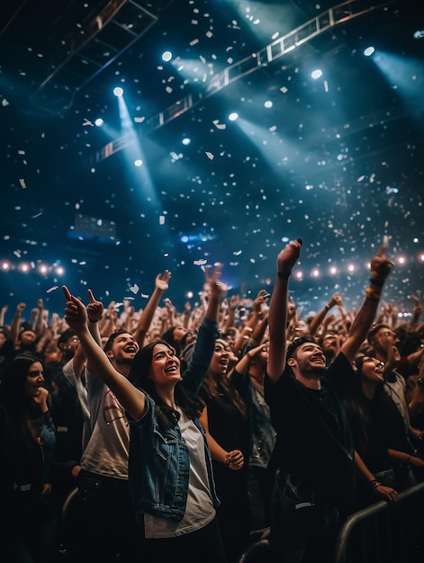 Um grupo de amigos a divertir-se a dançar e a cantar à meia-noite.