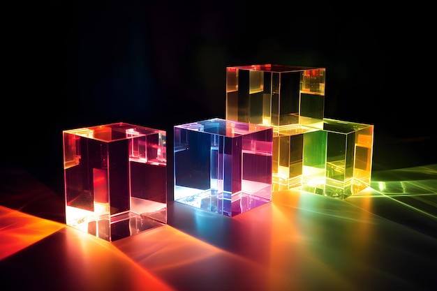 Foto um grupo de cubos coloridos