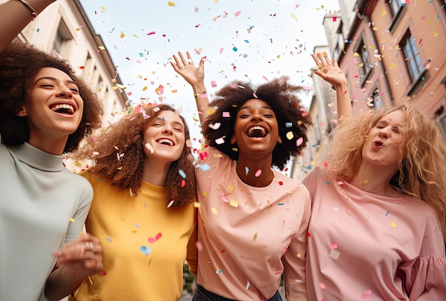 Um grupo de mulheres juntas